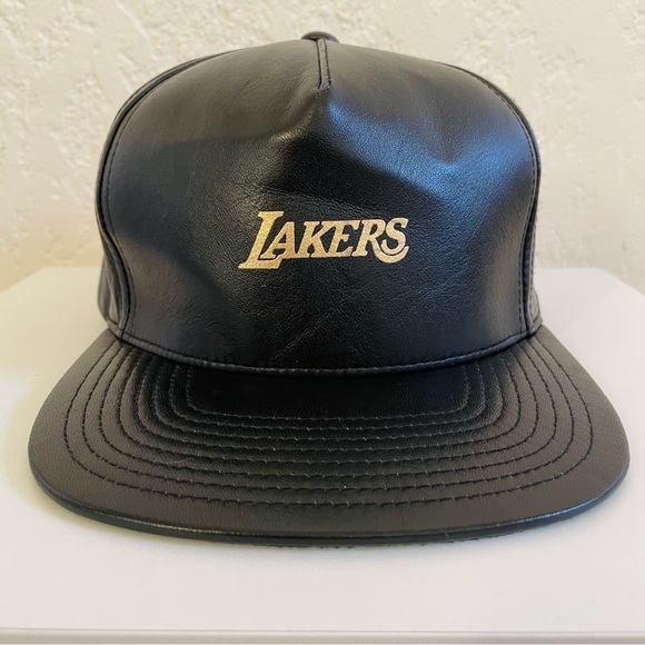 Mitchell & Ness Los Angeles Lakers Lambskin Leather Snapback Hat — NBA Vintage